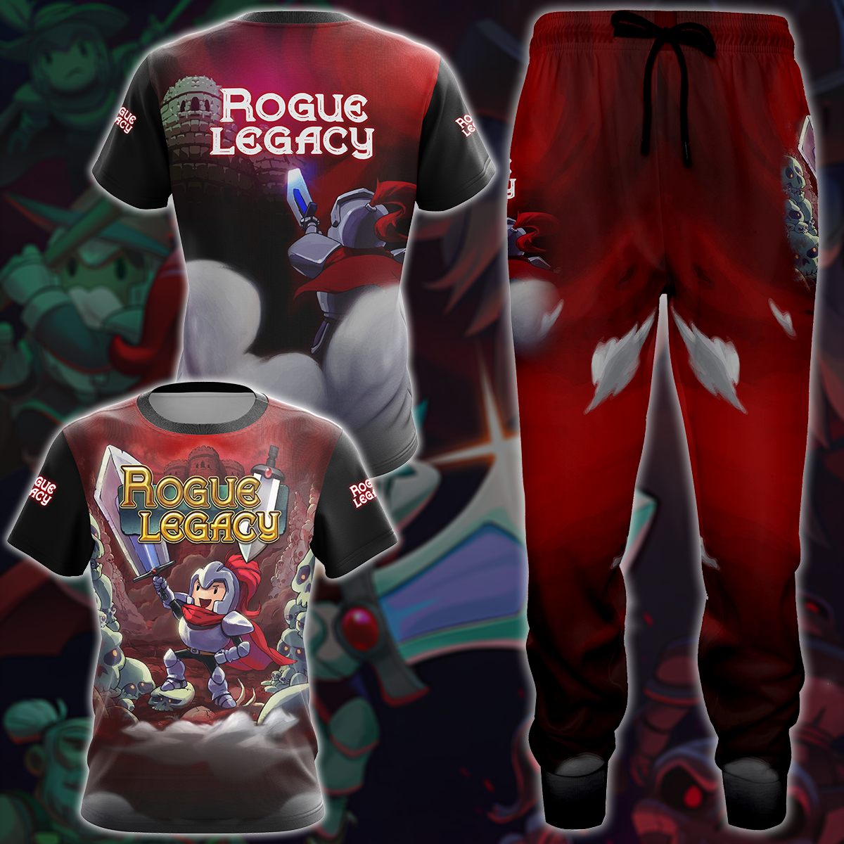 Rogue Legacy 2 Video Game All-Over T-shirt Hoodie Tank Top Hawaiian Shirt Beach Shorts Joggers