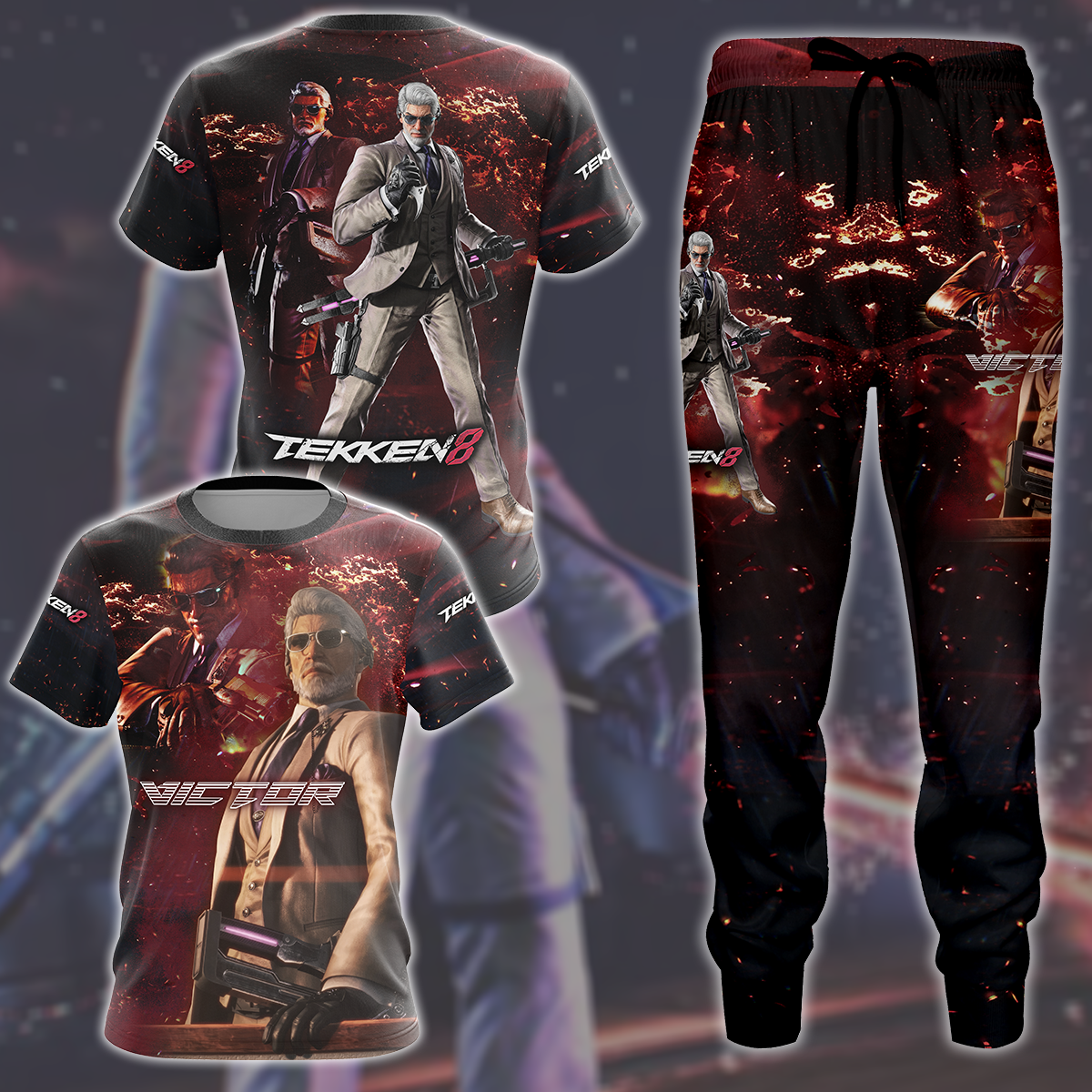 Tekken 8 Victor Video Game All Over Printed T-shirt Tank Top Zip Hoodie Pullover Hoodie Hawaiian Shirt Beach Shorts Joggers