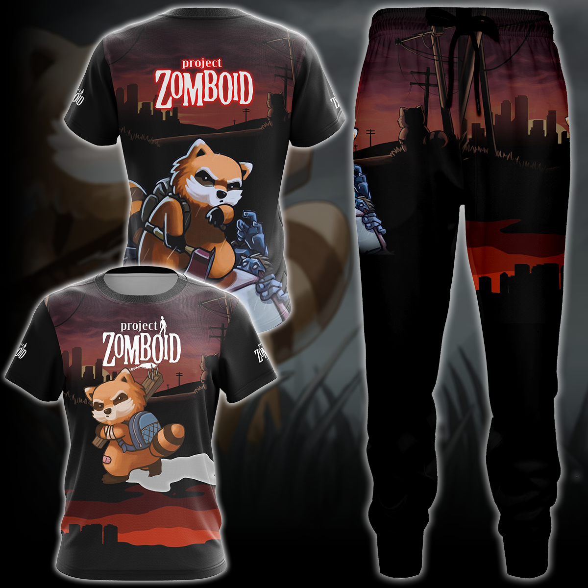 Project Zomboid Video Game 3D All Over Printed T-shirt Tank Top Zip Hoodie Pullover Hoodie Hawaiian Shirt Beach Shorts Jogger