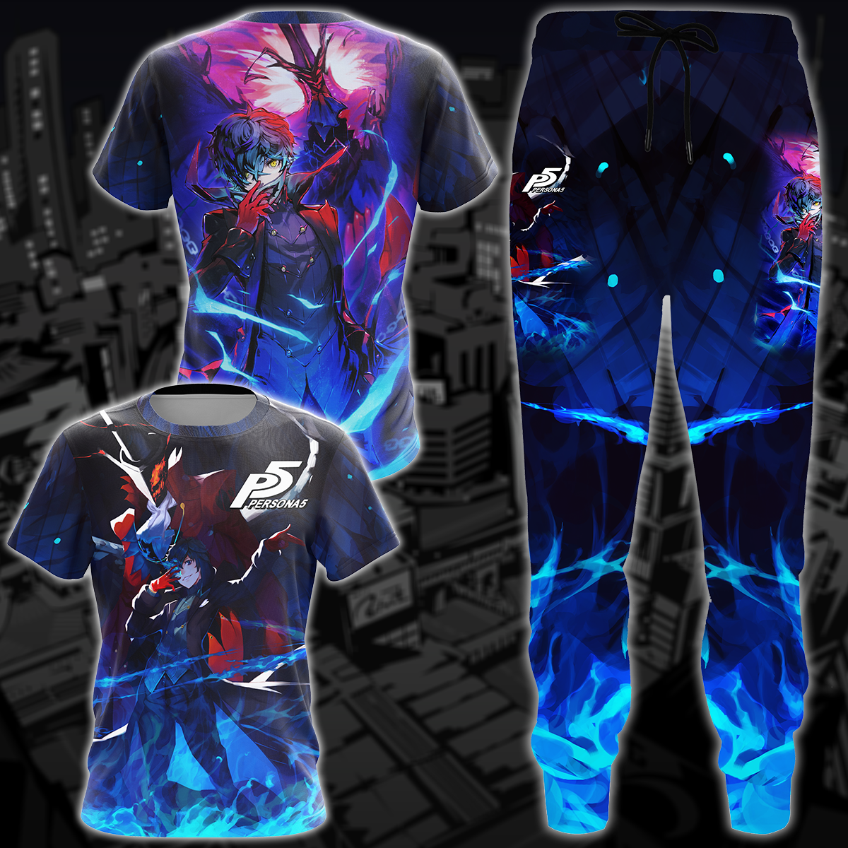 Persona 5 Video Game 3D All Over Printed T-shirt Tank Top Zip Hoodie Pullover Hoodie Hawaiian Shirt Beach Shorts Joggers