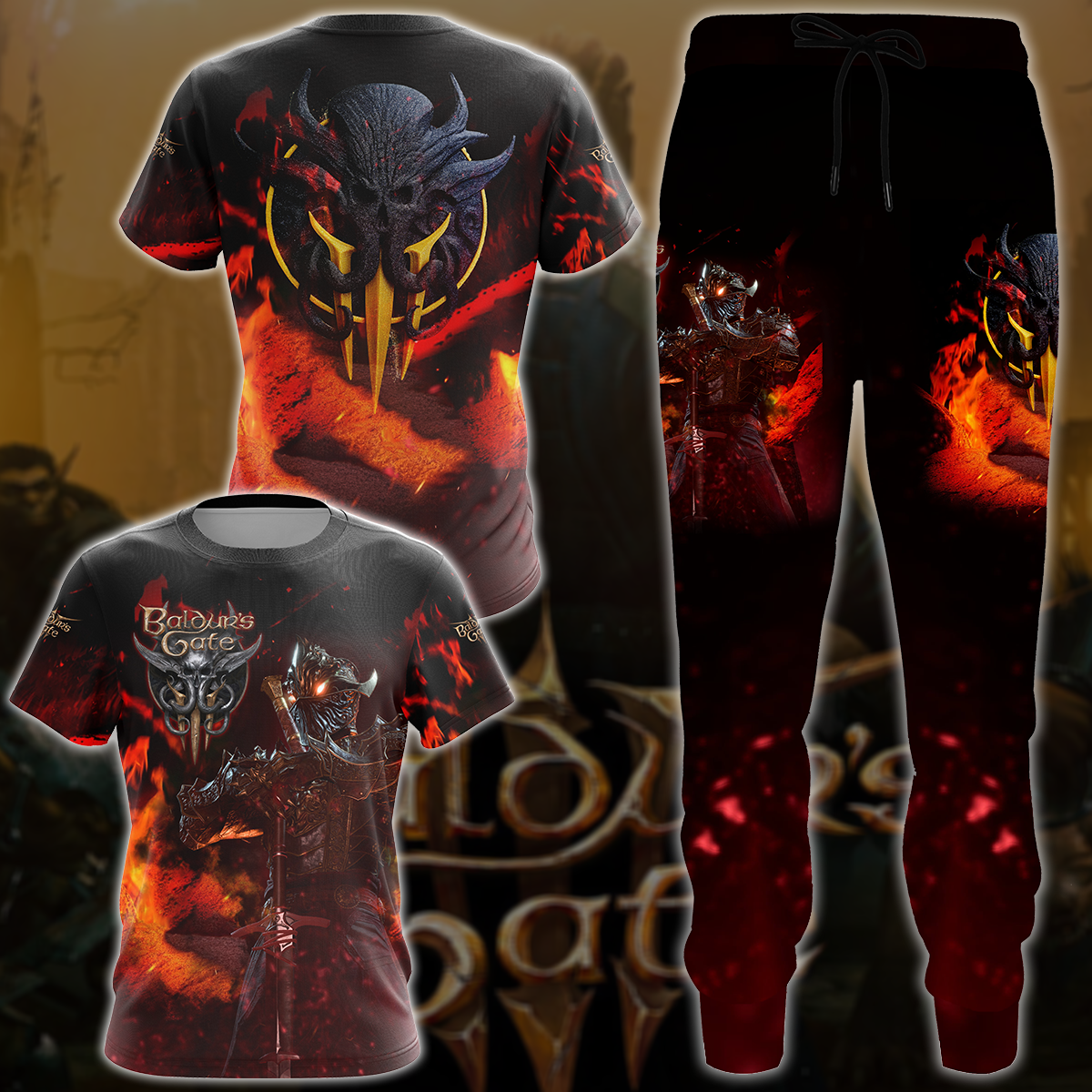 Baldur's Gate 3 Video Game All Over Printed T-shirt Tank Top Zip Hoodie Pullover Hoodie Hawaiian Shirt Beach Shorts Joggers