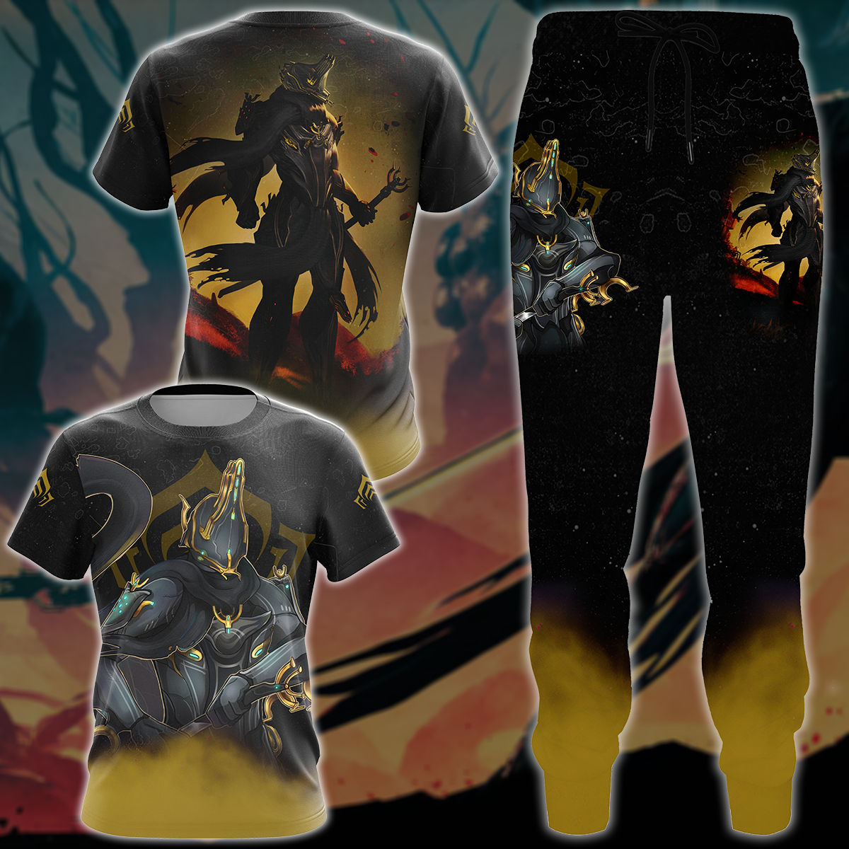 Warframe Video Game All Over Printed T-shirt Tank Top Zip Hoodie Pullover Hoodie Hawaiian Shirt Beach Shorts Joggers