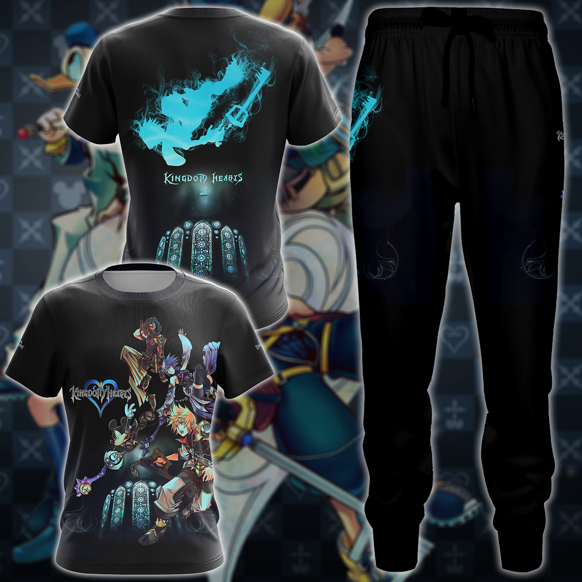 Kingdom Hearts Video Game 3D All Over Print T-shirt Tank Top Zip Hoodie Pullover Hoodie Hawaiian Shirt Beach Shorts Jogger