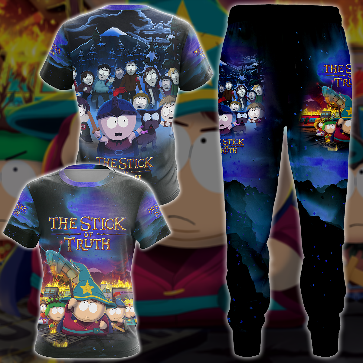 The Stick of Truth Video Game All-Over T-shirt Hoodie Tank Top Hawaiian Shirt Beach Shorts Joggers