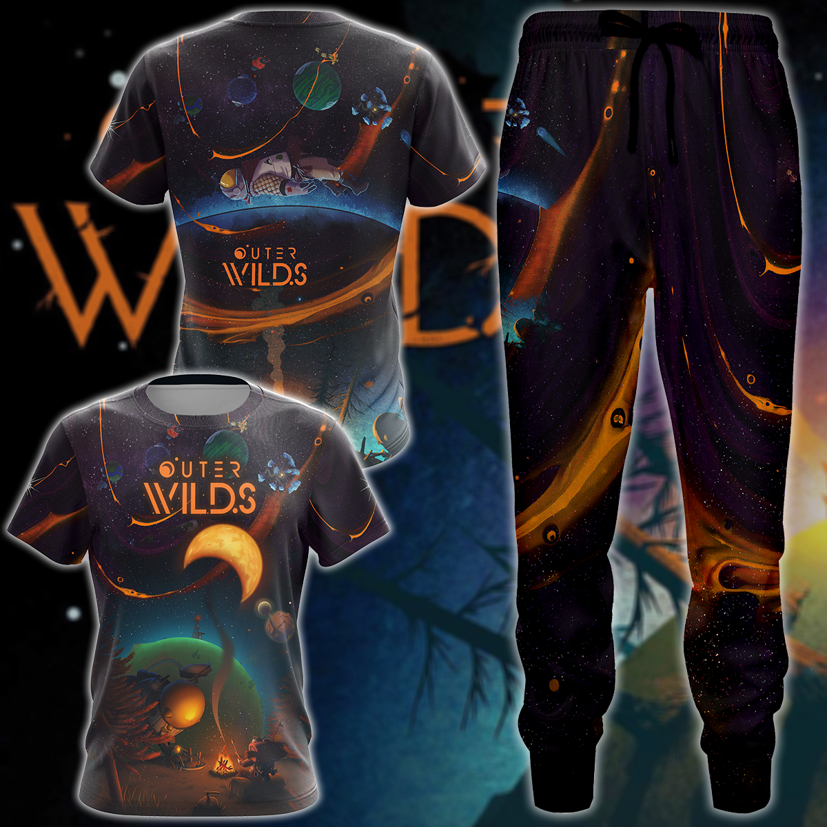 Outer Wilds Video Game 3D All Over Print T-shirt Tank Top Zip Hoodie Pullover Hoodie Hawaiian Shirt Beach Shorts Jogger
