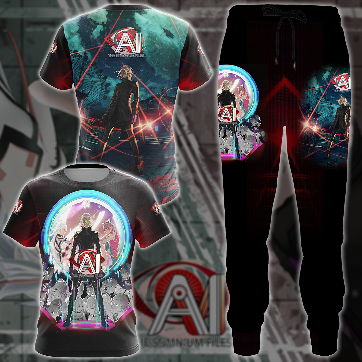 AI: The Somnium Files Video Game All Over Printed T-shirt Tank Top Zip Hoodie Pullover Hoodie Hawaiian Shirt Beach Shorts Joggers