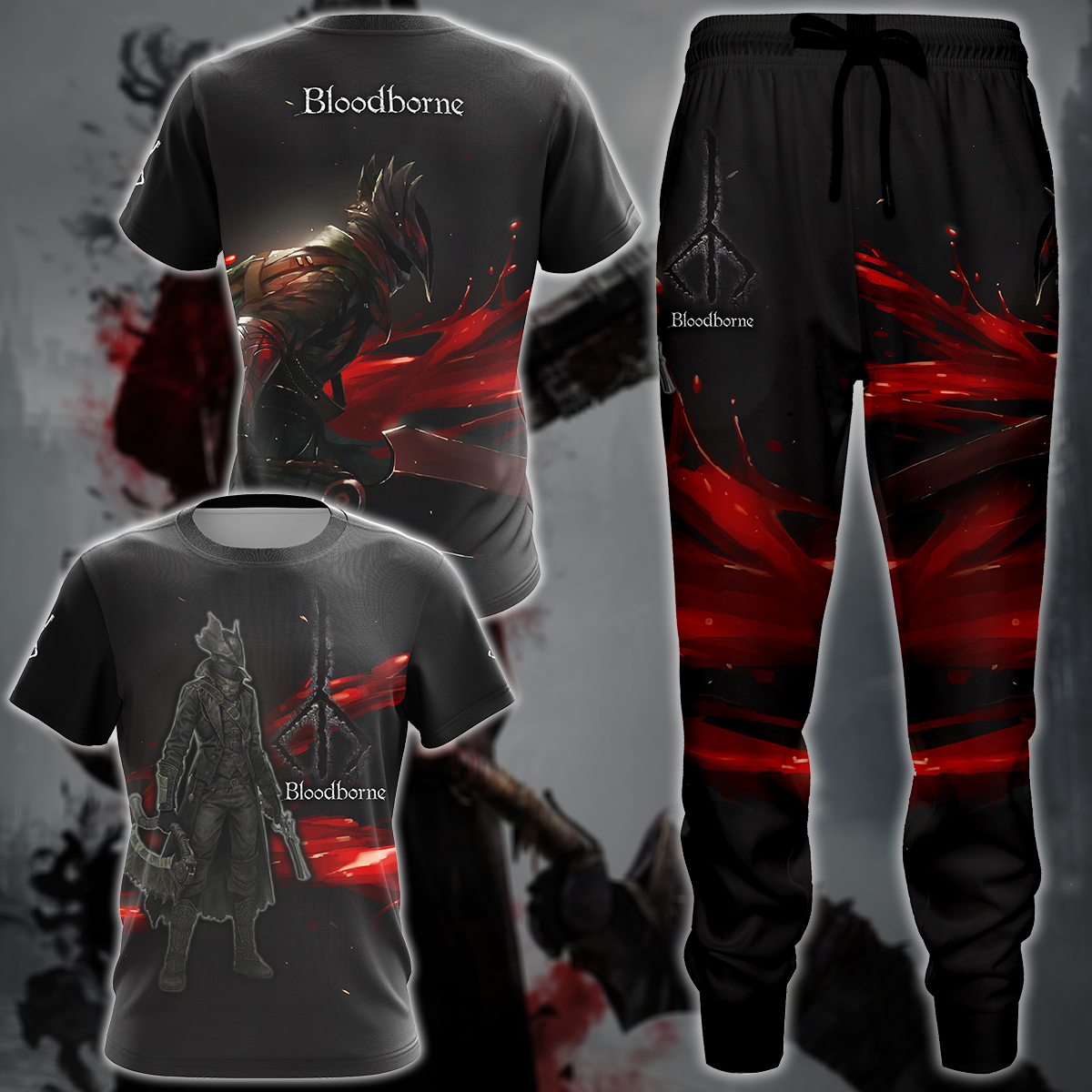 Bloodborne Video Game 3D All Over Printed T-shirt Tank Top Zip Hoodie Pullover Hoodie Hawaiian Shirt Beach Shorts Jogger