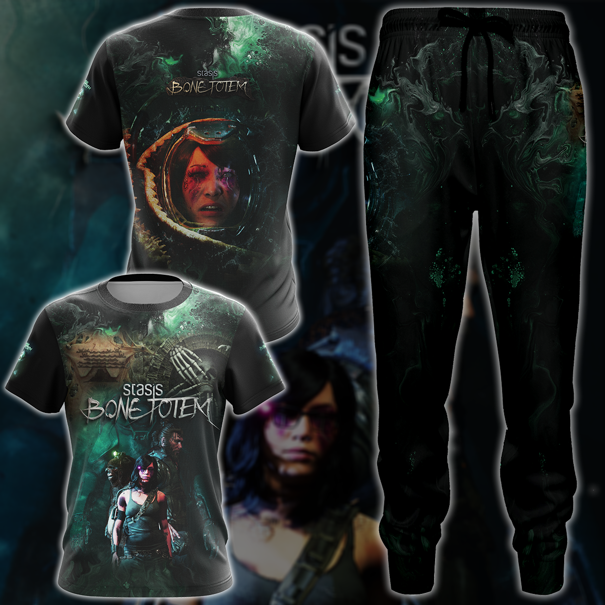 Stasis: Bone Totem Video Game 3D All Over Printed T-shirt Tank Top Zip Hoodie Pullover Hoodie Hawaiian Shirt Beach Shorts Jogger