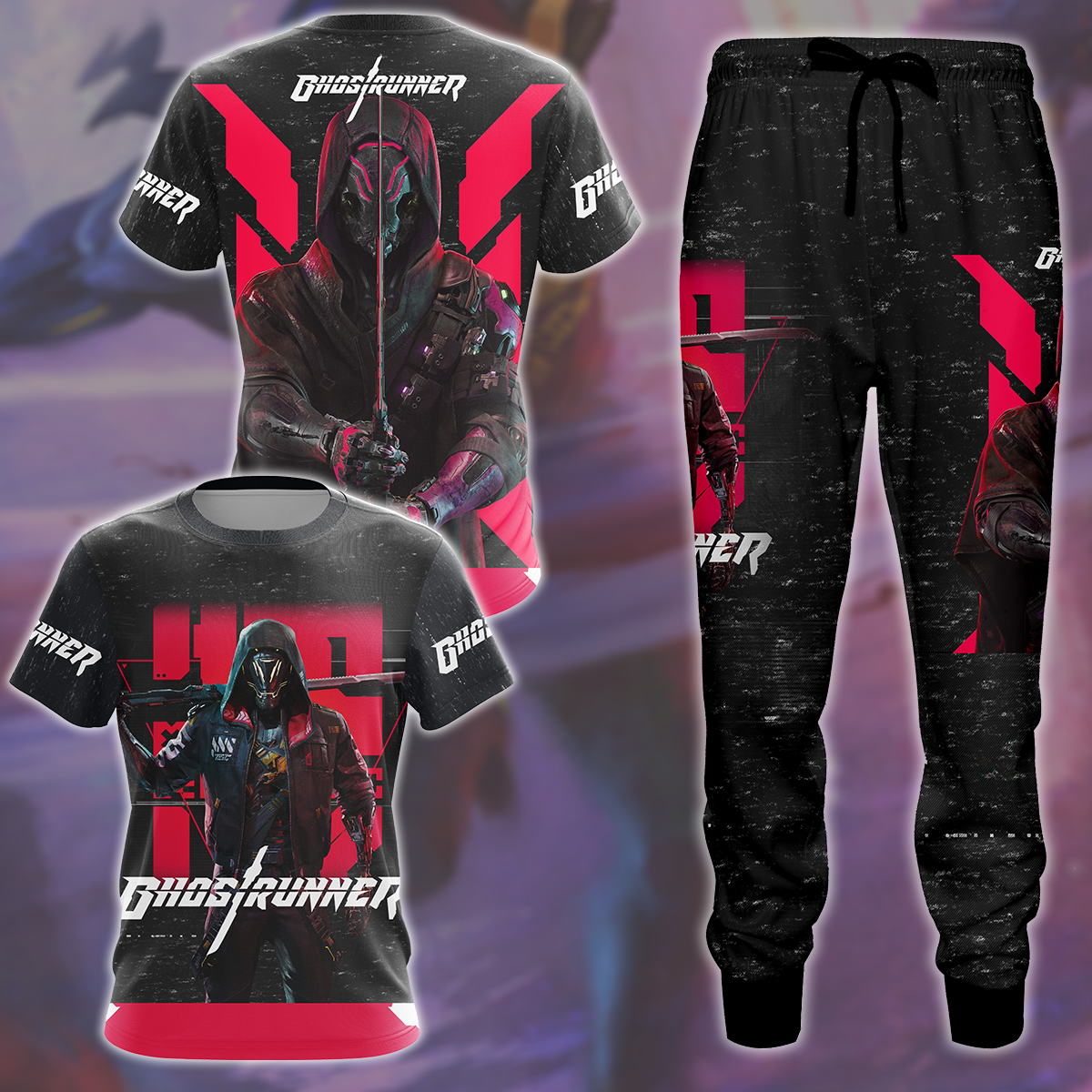 Ghostrunner Video Game All Over Printed T-shirt Tank Top Zip Hoodie Pullover Hoodie Hawaiian Shirt Beach Shorts Joggers