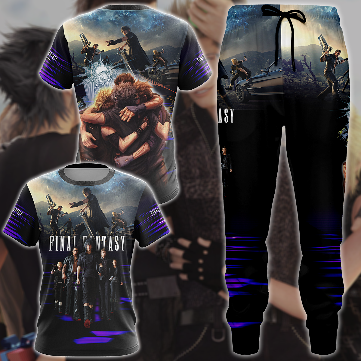 Final Fantasy XV Video Game 3D All Over Print T-shirt Tank Top Zip Hoodie Pullover Hoodie Hawaiian Shirt Beach Shorts Jogger