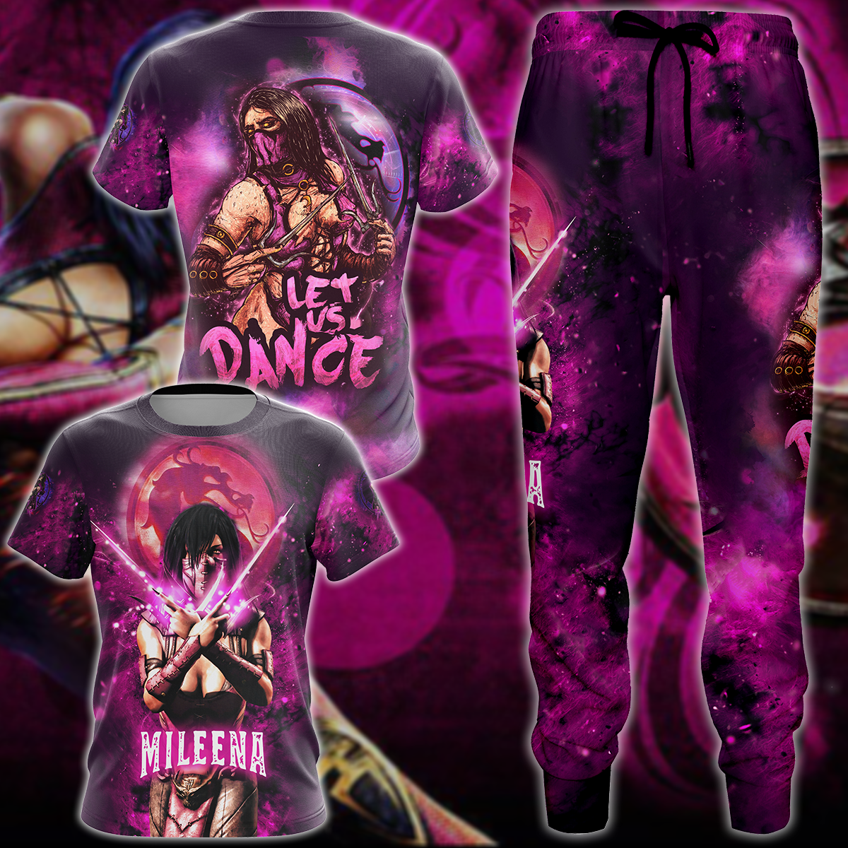 Mortal Kombat: Mileena 3D All Over Print T-shirt Tank Top Zip Hoodie Pullover Hoodie Hawaiian Shirt Beach Shorts Jogger
