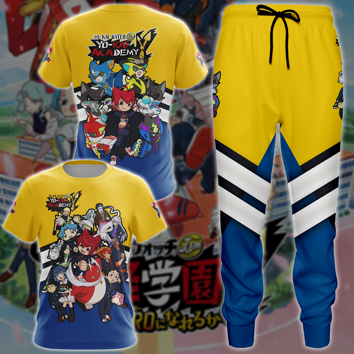 Yo-kai Watch Jam: Yo-kai Academy Y Video Game 3D All Over Printed T-shirt Tank Top Zip Hoodie Pullover Hoodie Hawaiian Shirt Beach Shorts Jogger