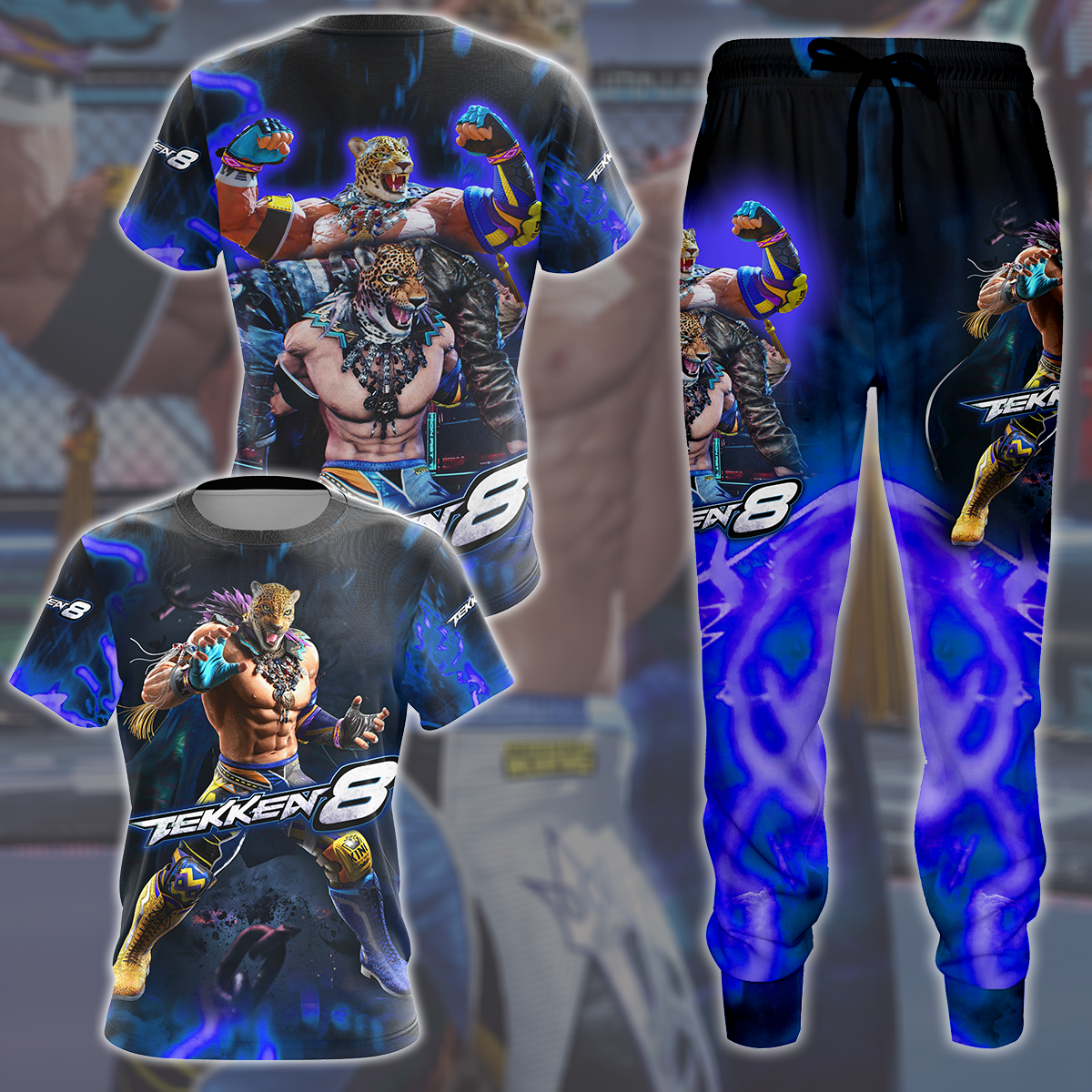 Tekken 8 King Video Game All Over Printed T-shirt Tank Top Zip Hoodie Pullover Hoodie Hawaiian Shirt Beach Shorts Joggers