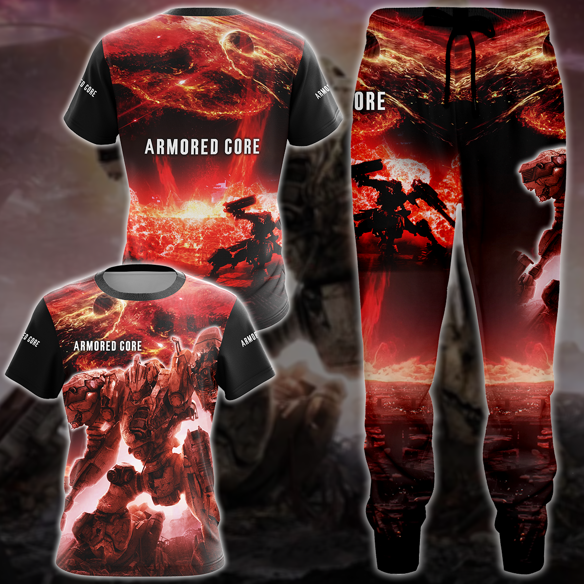 Armored Core Video Game All-Over T-shirt Hoodie Tank Top Hawaiian Shirt Beach Shorts Joggers