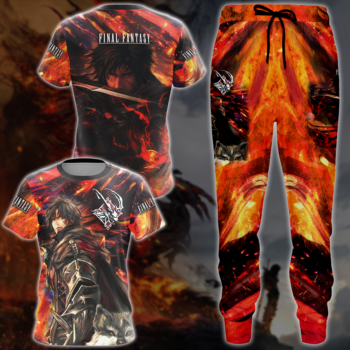 Final Fantasy XVI Video Game 3D All Over Printed T-shirt Tank Top Zip Hoodie Pullover Hoodie Hawaiian Shirt Beach Shorts Joggers