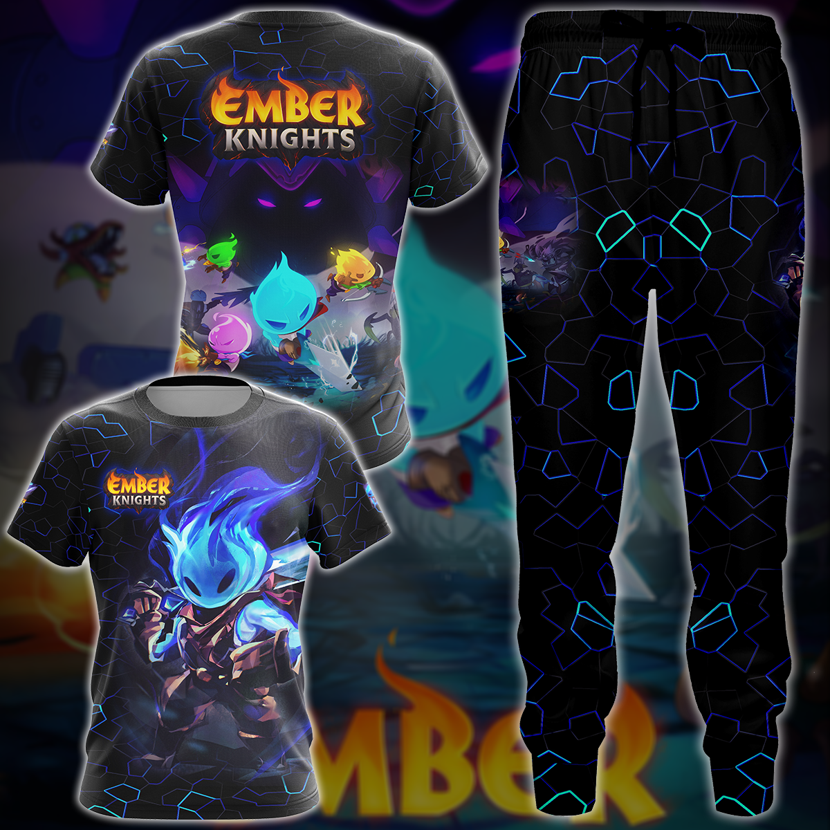 Ember Knights Video Game 3D All Over Printed T-shirt Tank Top Zip Hoodie Pullover Hoodie Hawaiian Shirt Beach Shorts Jogger