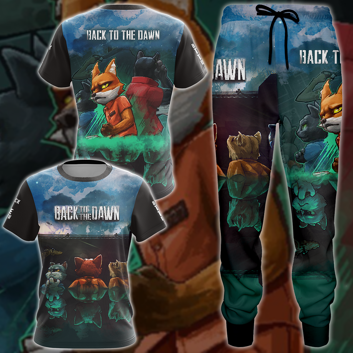 Back to the Dawn Video Game 3D All Over Printed T-shirt Tank Top Zip Hoodie Pullover Hoodie Hawaiian Shirt Beach Shorts Jogger