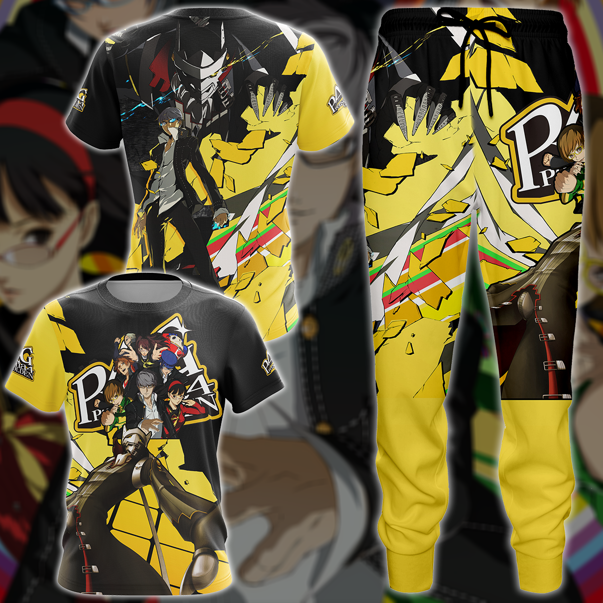 Persona 4 Golden Video Game 3D All Over Printed T-shirt Tank Top Zip Hoodie Pullover Hoodie Hawaiian Shirt Beach Shorts Jogger