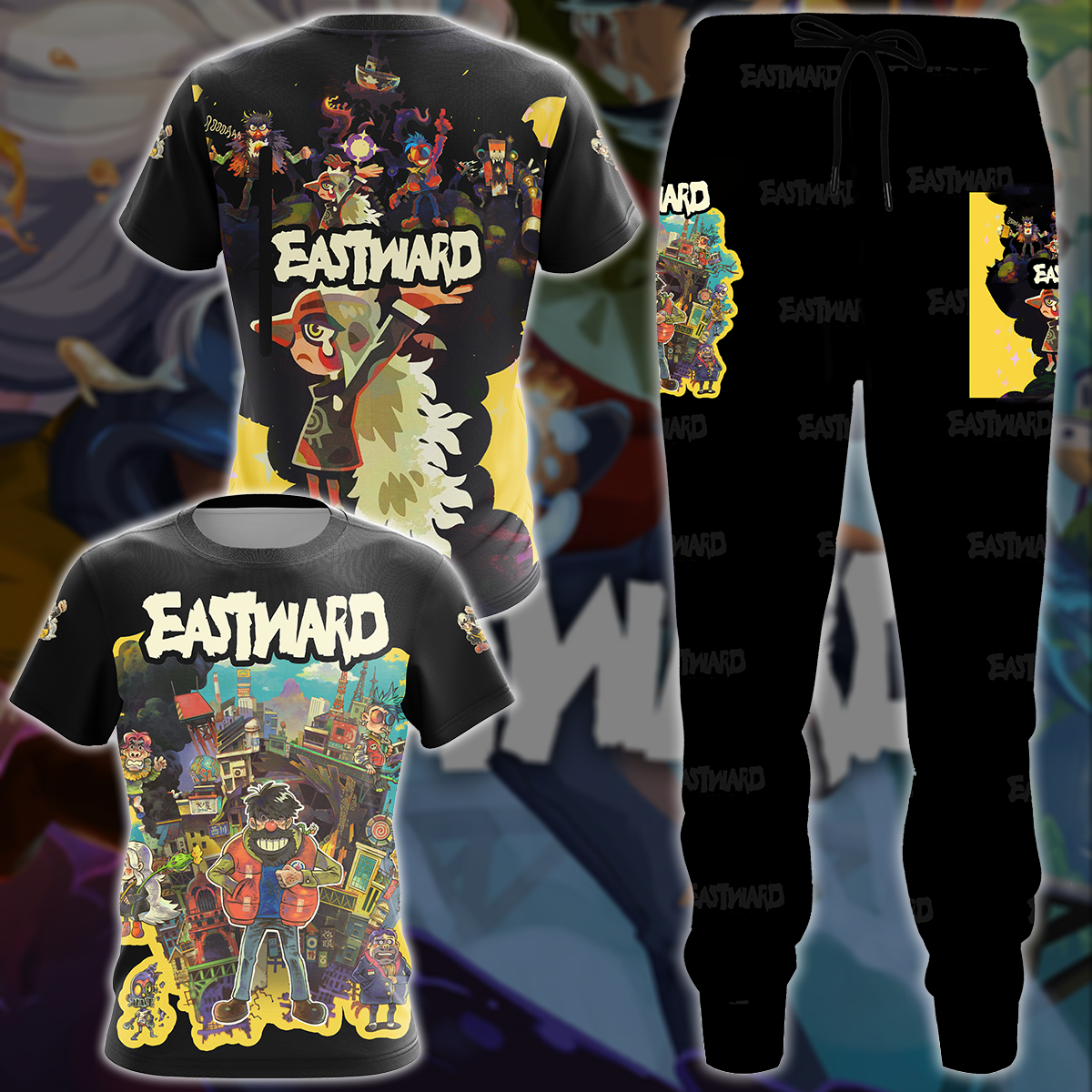 Eastward Video Game 3D All Over Printed T-shirt Tank Top Zip Hoodie Pullover Hoodie Hawaiian Shirt Beach Shorts Joggers