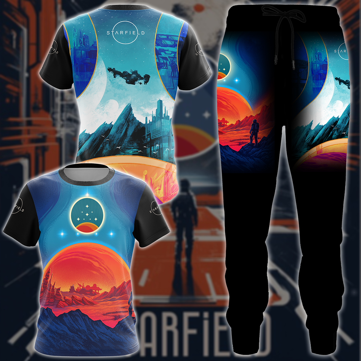 Starfield Video Game 3D All Over Printed T-shirt Tank Top Zip Hoodie Pullover Hoodie Hawaiian Shirt Beach Shorts Joggers