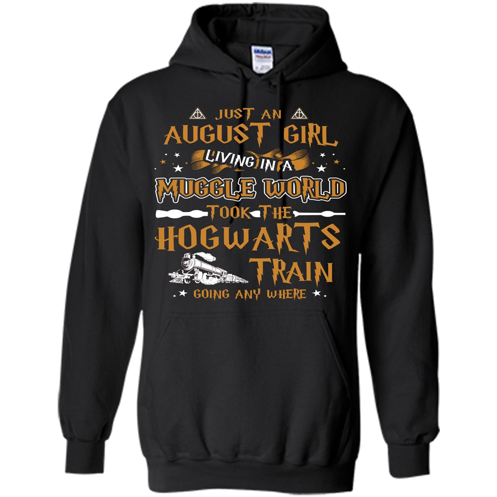 Harry Potter T-shirt Just An August Girl Living In A Muggle World Black S