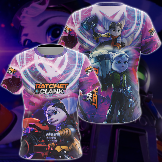 Ratchet & Clank Video Game All Over Printed T-shirt Tank Top Zip Hoodie Pullover Hoodie Hawaiian Shirt Beach Shorts Joggers T-shirt S