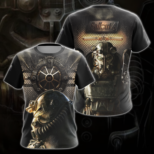 Fallout 4 Video Game 3D All Over Printed T-shirt Tank Top Zip Hoodie Pullover Hoodie Hawaiian Shirt Beach Shorts Jogger T-shirt S