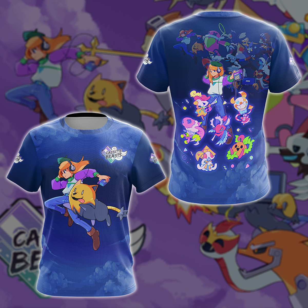 Cassette Beasts Video Game 3D All Over Printed T-shirt Tank Top Zip Hoodie Pullover Hoodie Hawaiian Shirt Beach Shorts Jogger T-shirt S