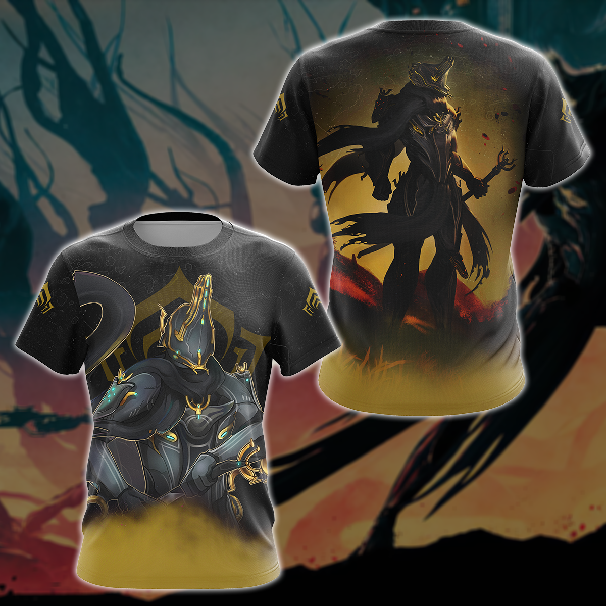Warframe Video Game All Over Printed T-shirt Tank Top Zip Hoodie Pullover Hoodie Hawaiian Shirt Beach Shorts Joggers