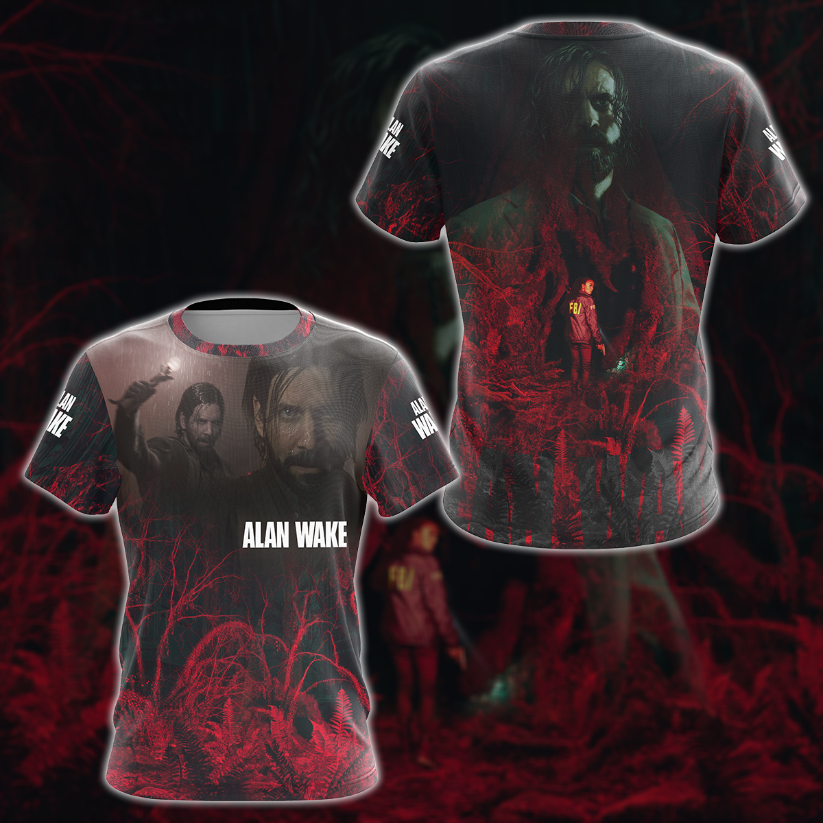 Alan Wake 2 Video Game All Over Printed T-shirt Tank Top Zip Hoodie Pullover Hoodie Hawaiian Shirt Beach Shorts Joggers