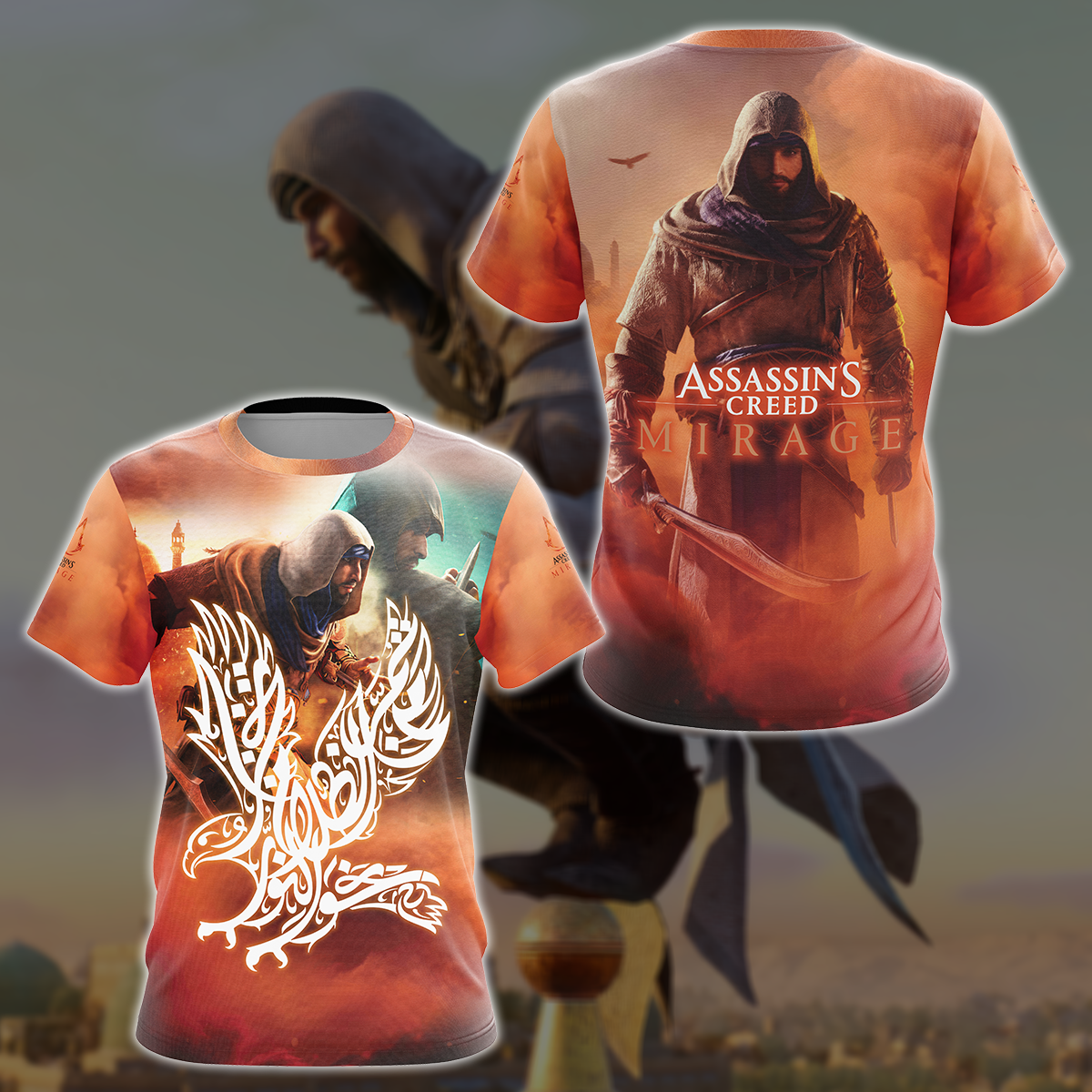 Assassin's Creed Mirage Video Game All Over Printed T-shirt Tank Top Zip Hoodie Pullover Hoodie Hawaiian Shirt Beach Shorts Joggers