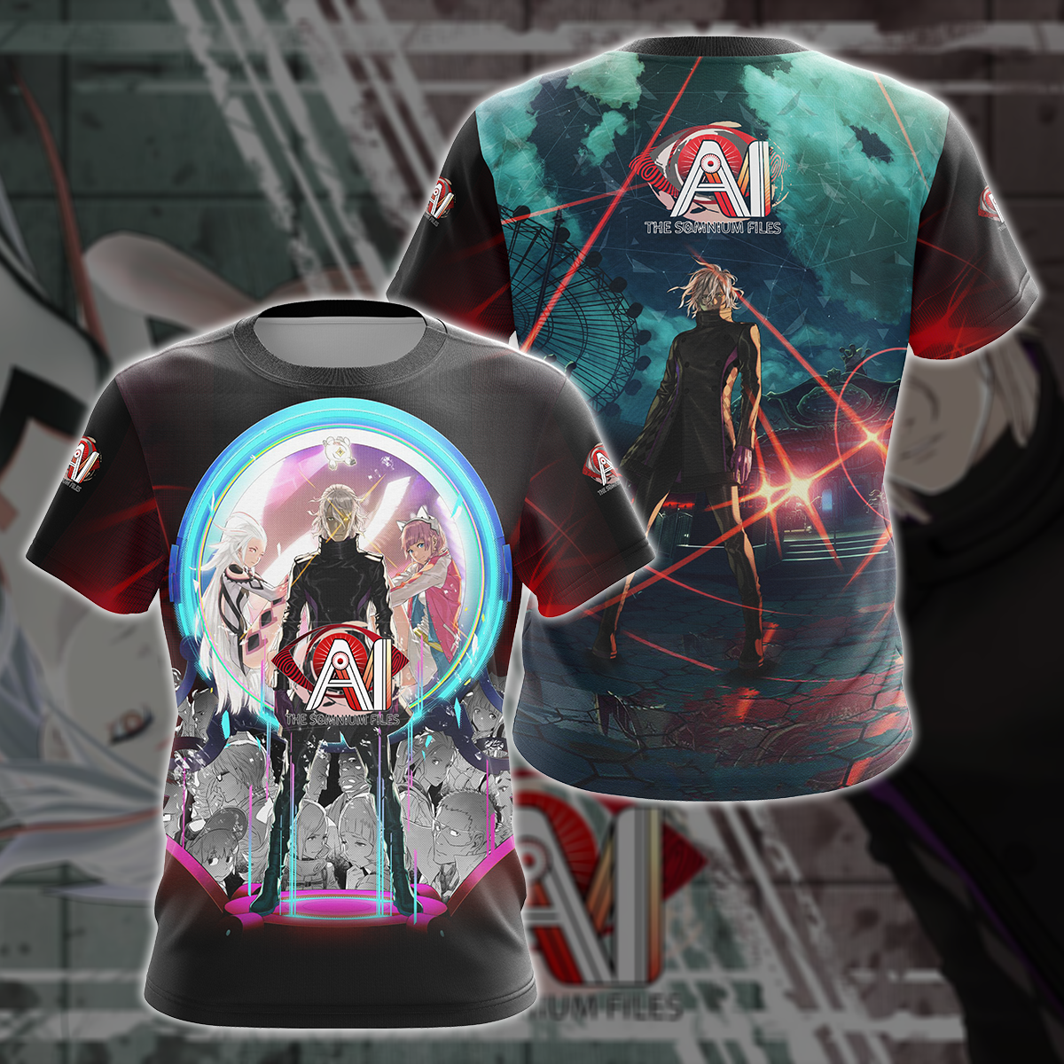 AI: The Somnium Files Video Game All Over Printed T-shirt Tank Top Zip Hoodie Pullover Hoodie Hawaiian Shirt Beach Shorts Joggers T-shirt S