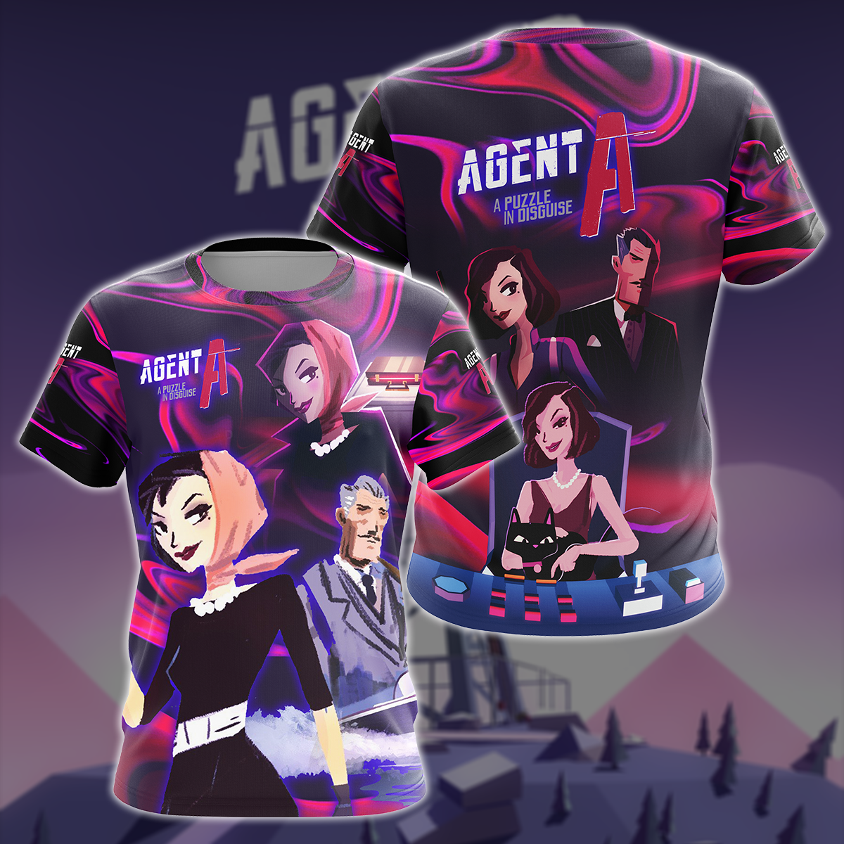 Agent A: Puzzle in disguise Video Game All-Over T-shirt Hoodie Tank Top Hawaiian Shirt Beach Shorts Joggers T-shirt S