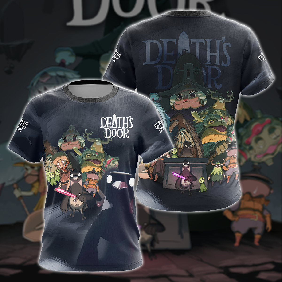 Death’s Door Video Game All-Over T-shirt Hoodie Tank Top Hawaiian Shirt Beach Shorts Joggers T-shirt S