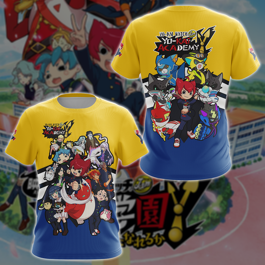 Yo-kai Watch Jam: Yo-kai Academy Y Video Game 3D All Over Printed T-shirt Tank Top Zip Hoodie Pullover Hoodie Hawaiian Shirt Beach Shorts Jogger T-shirt S