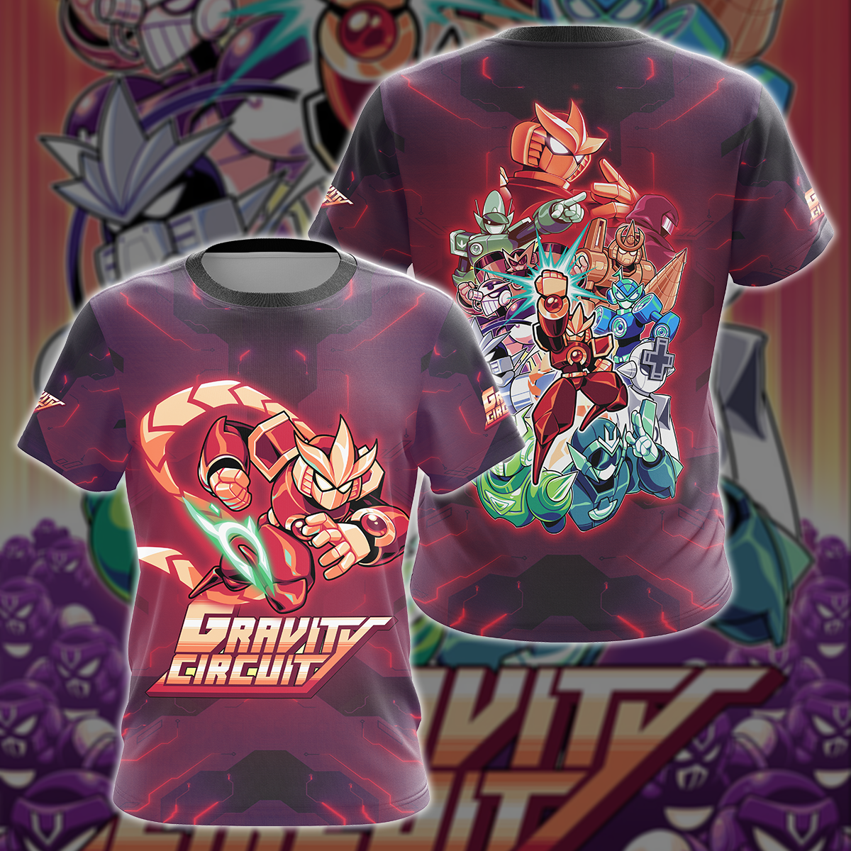 Gravity Circuit Video Game 3D All Over Printed T-shirt Tank Top Zip Hoodie Pullover Hoodie Hawaiian Shirt Beach Shorts Jogger T-shirt S