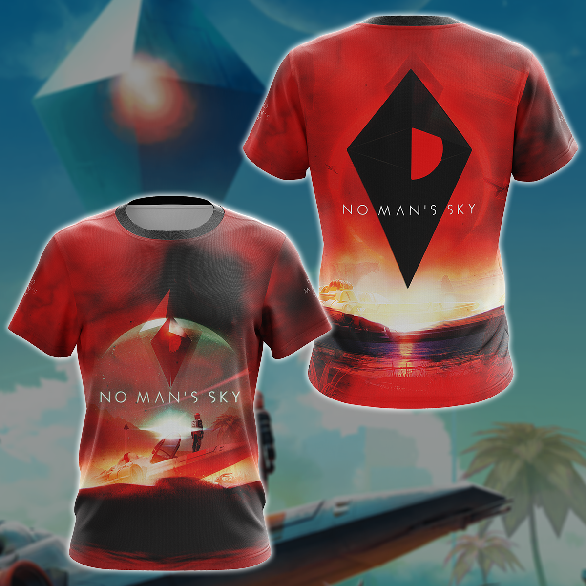No Man's Sky Video Game 3D All Over Printed T-shirt Tank Top Zip Hoodie Pullover Hoodie Hawaiian Shirt Beach Shorts Jogger T-shirt S