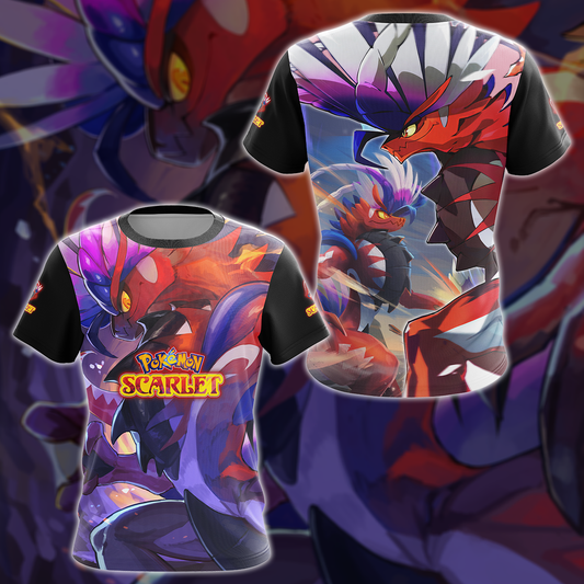 Pokemon Scarlet Video Game 3D All Over Printed T-shirt Tank Top Zip Hoodie Pullover Hoodie Hawaiian Shirt Beach Shorts Jogger T-shirt S