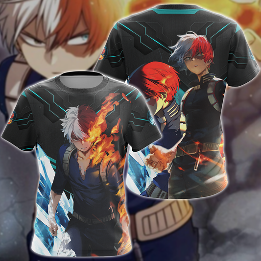 My Hero Academia Todoroki Shoto 3D All Over Print T-shirt Tank Top Zip Hoodie Pullover Hoodie Hawaiian Shirt Beach Shorts Jogger T-shirt S