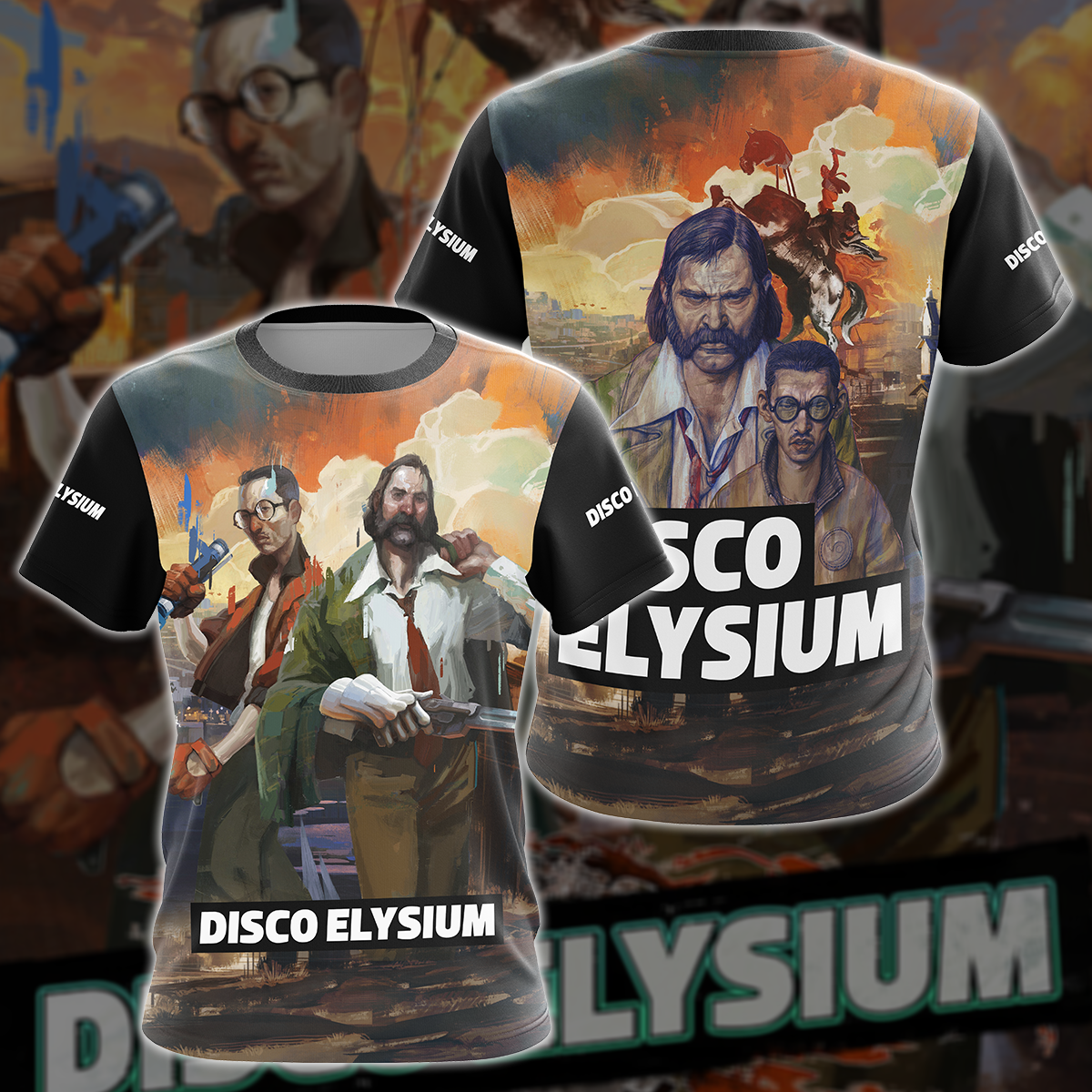Disco Elysium Video Game All-Over T-shirt Hoodie Tank Top Hawaiian Shirt Beach Shorts Joggers T-shirt S
