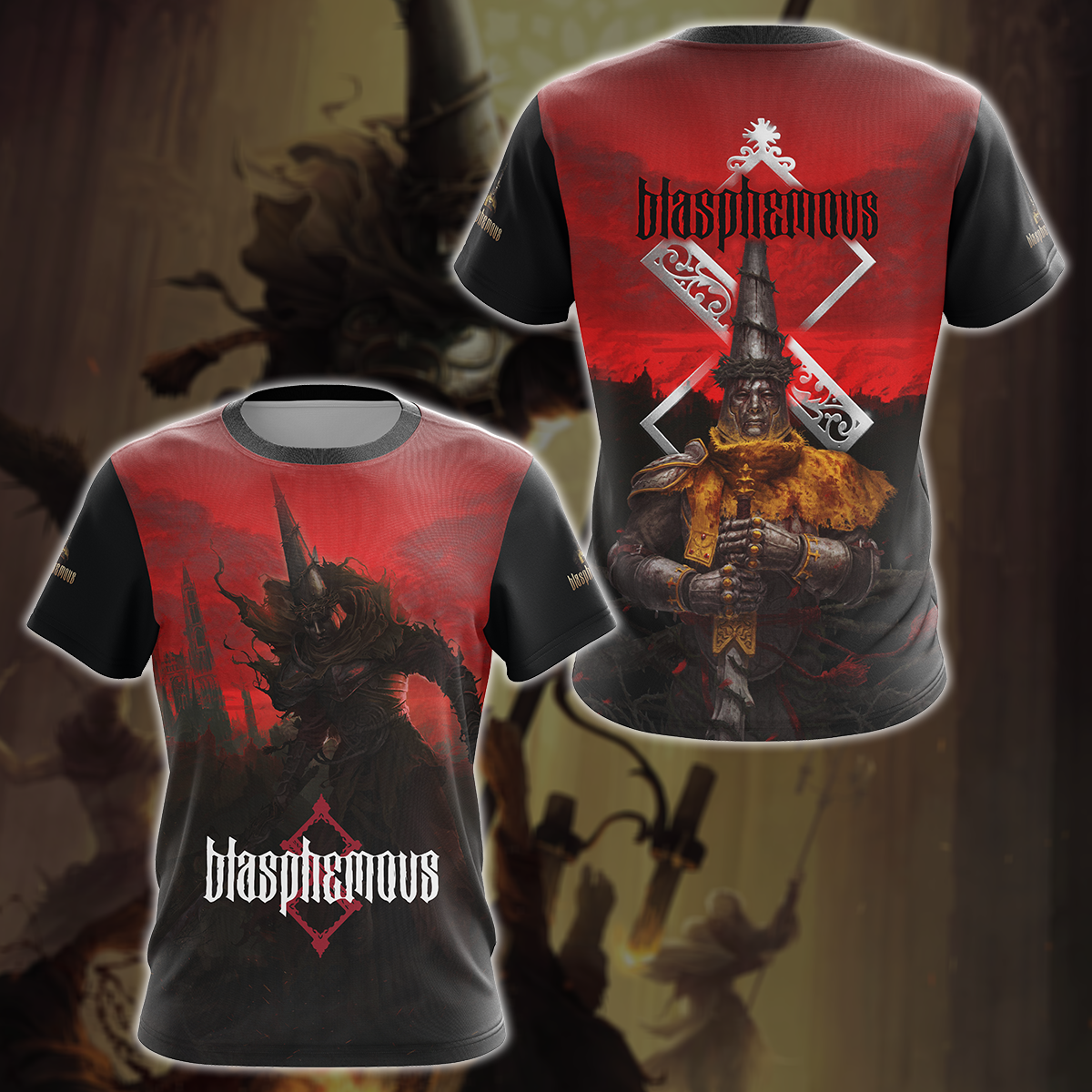 Blasphemous Video Game 3D All Over Printed T-shirt Tank Top Zip Hoodie Pullover Hoodie Hawaiian Shirt Beach Shorts Jogger T-shirt S