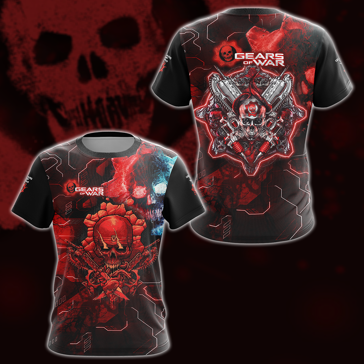 gears of war tee shirts Gears of War Video Game 3D All Over Printed T-shirt Tank Top Zip Hoodi – MoveekBuddyShop
