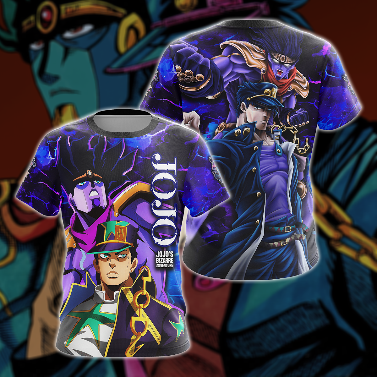 JoJo's Bizarre Adventure 3D All Over Print T-shirt Tank Top Zip Hoodie Pullover Hoodie Hawaiian Shirt Beach Shorts Jogger T-shirt S