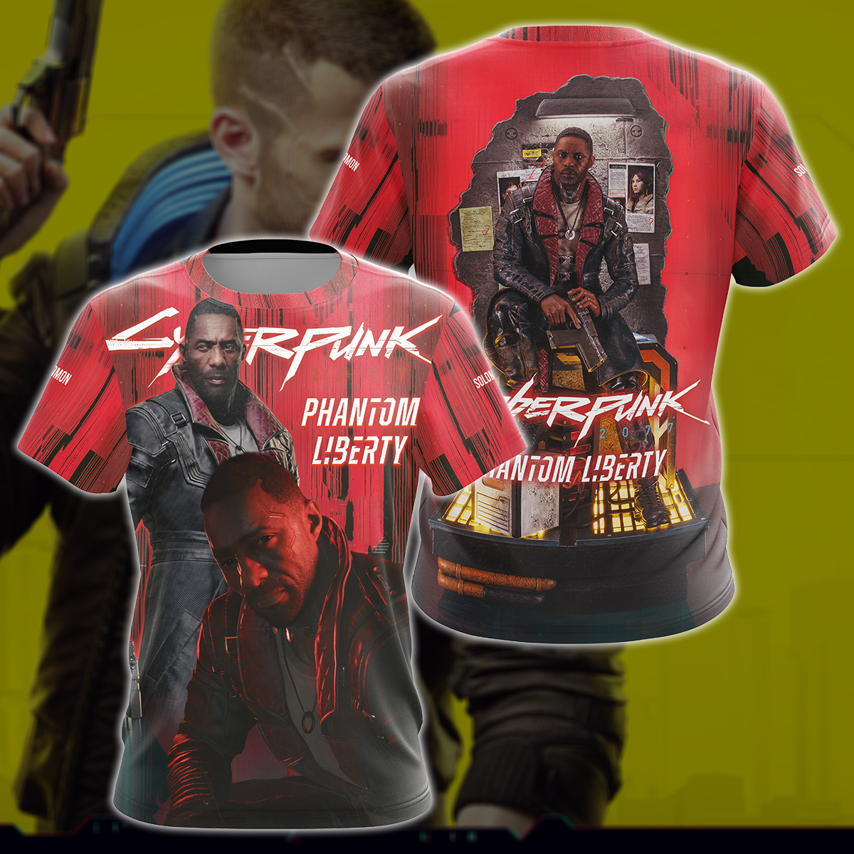 Cyberpunk 2077: Phantom Liberty Video Game All Over Printed T-shirt Tank Top Zip Hoodie Pullover Hoodie Hawaiian Shirt Beach Shorts Joggers T-shirt S