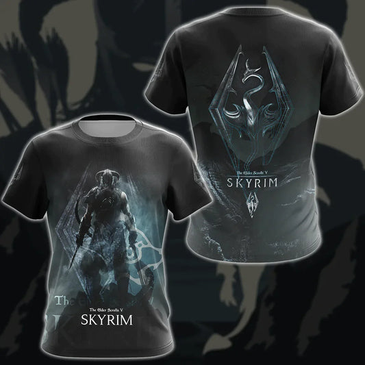 The Elder Scrolls V: Skyrim Video Game 3D All Over Printed T-shirt Tank Top Zip Hoodie Pullover Hoodie Hawaiian Shirt Beach Shorts Jogger T-shirt S