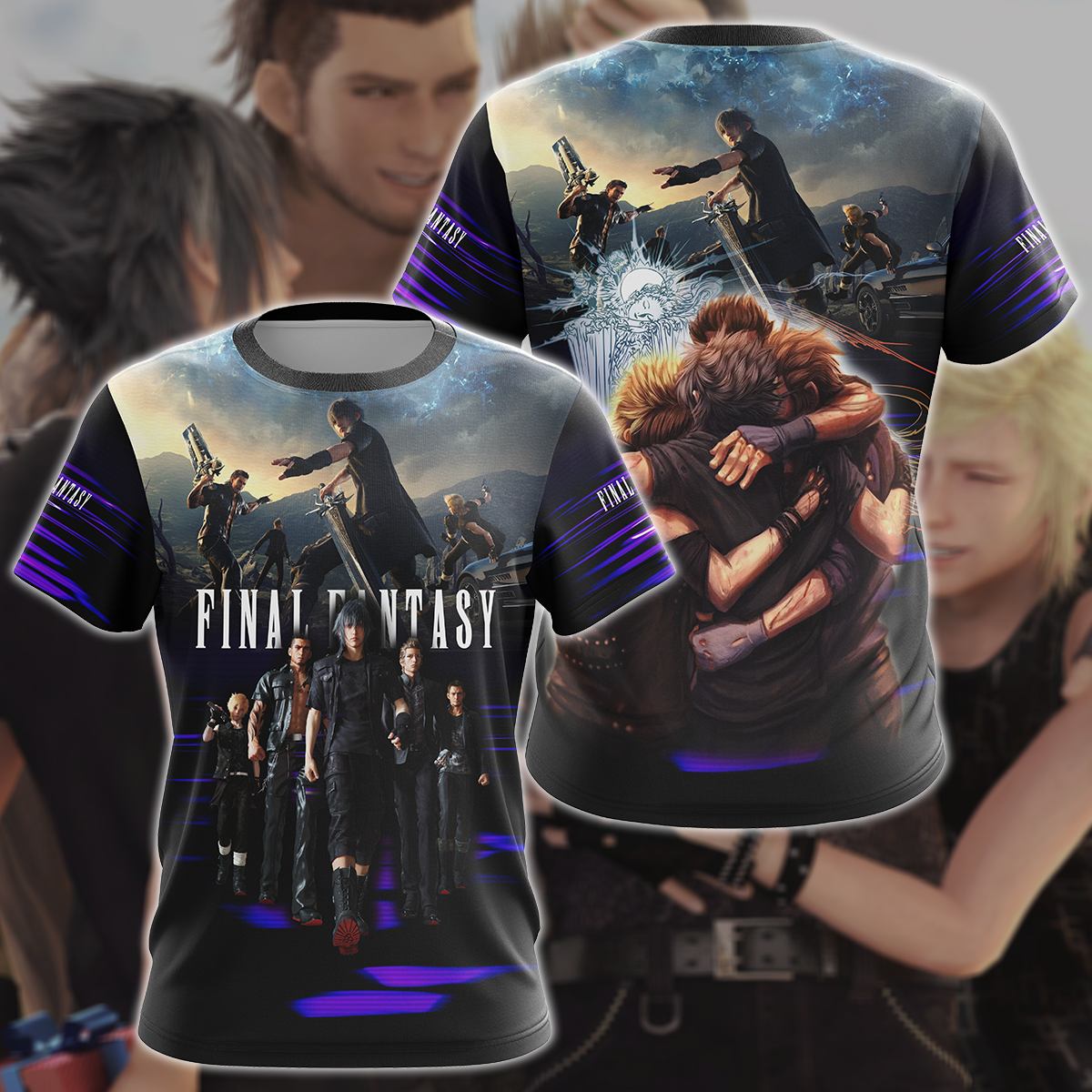 Final Fantasy XV Video Game 3D All Over Print T-shirt Tank Top Zip Hoodie Pullover Hoodie Hawaiian Shirt Beach Shorts Jogger T-shirt S