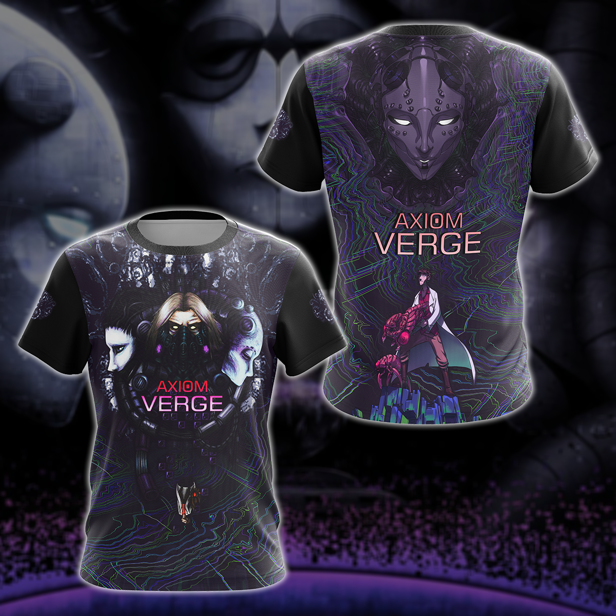 Axiom Verge Video Game 3D All Over Printed T-shirt Tank Top Zip Hoodie Pullover Hoodie Hawaiian Shirt Beach Shorts Jogger T-shirt S