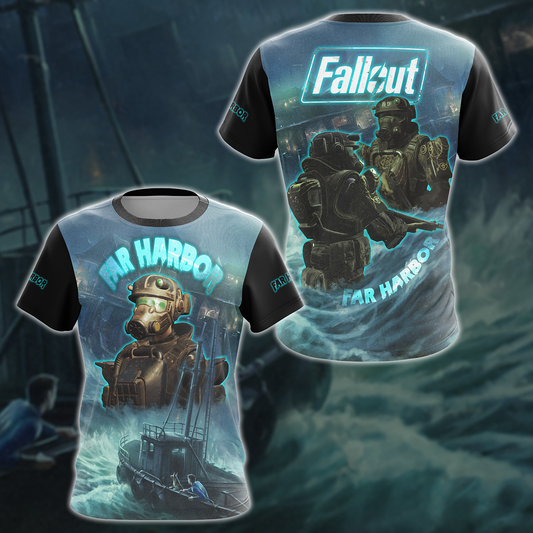 Fallout 4: Far Harbour Video Game 3D All Over Printed T-shirt Tank Top Zip Hoodie Pullover Hoodie Hawaiian Shirt Beach Shorts Jogger T-shirt S