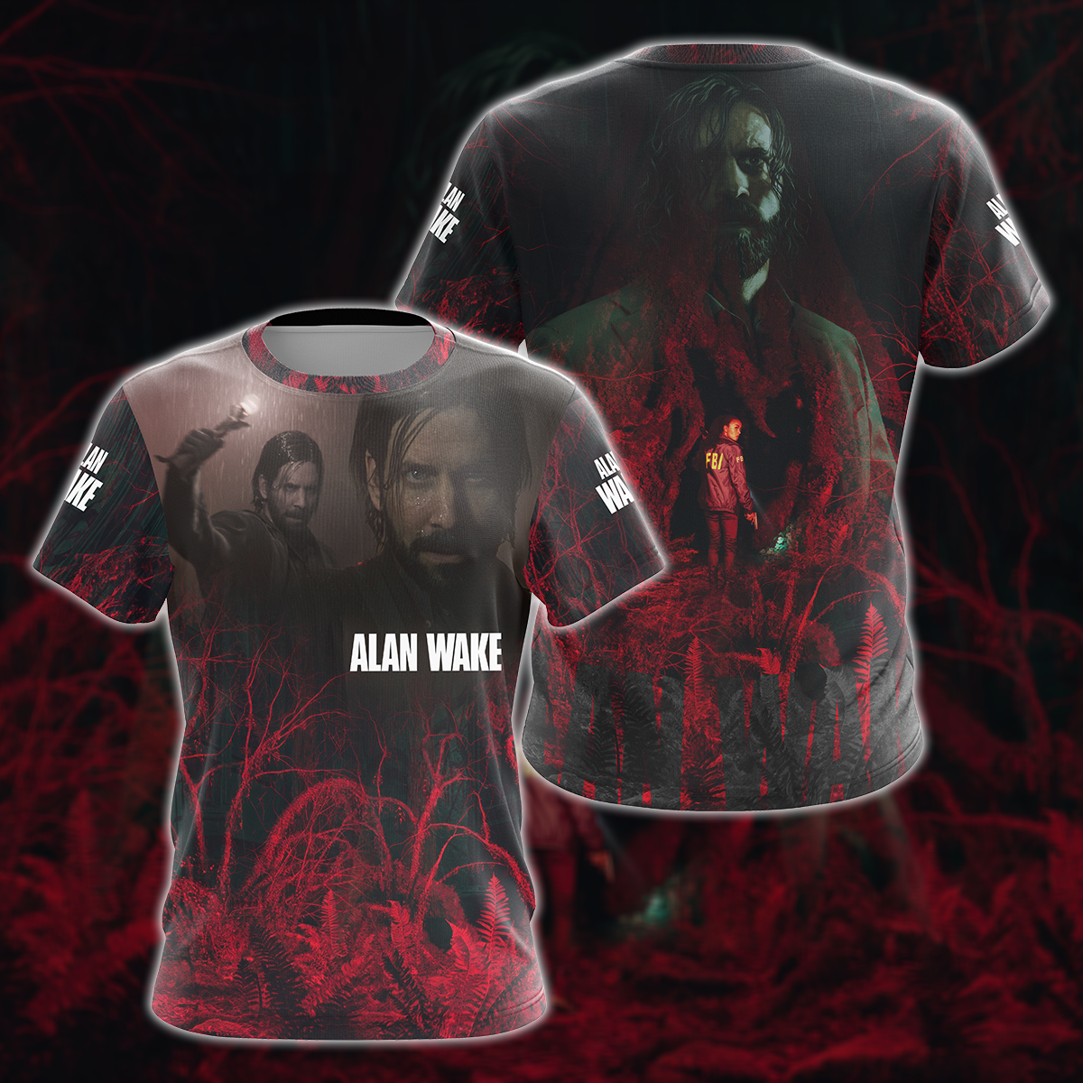 Alan Wake 2 Video Game All Over Printed T-shirt Tank Top Zip Hoodie Pullover Hoodie Hawaiian Shirt Beach Shorts Joggers T-shirt S