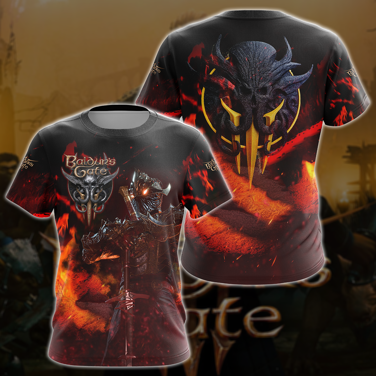 Baldur's Gate 3 Video Game All Over Printed T-shirt Tank Top Zip Hoodie Pullover Hoodie Hawaiian Shirt Beach Shorts Joggers T-shirt S